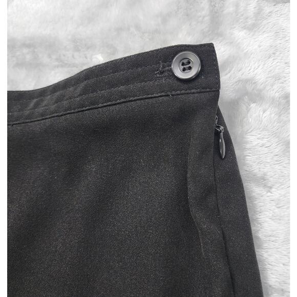 Vintage JM Collection Skirt Womens 16 Black High Rise A-Line Side Zip Midi Goth - Picture 2 of 8